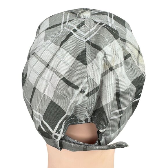 McDonalds Hat Adults Strapback Cap Barbour Tartan Plaid Embroidered Logo Rare - Picture 6 of 13